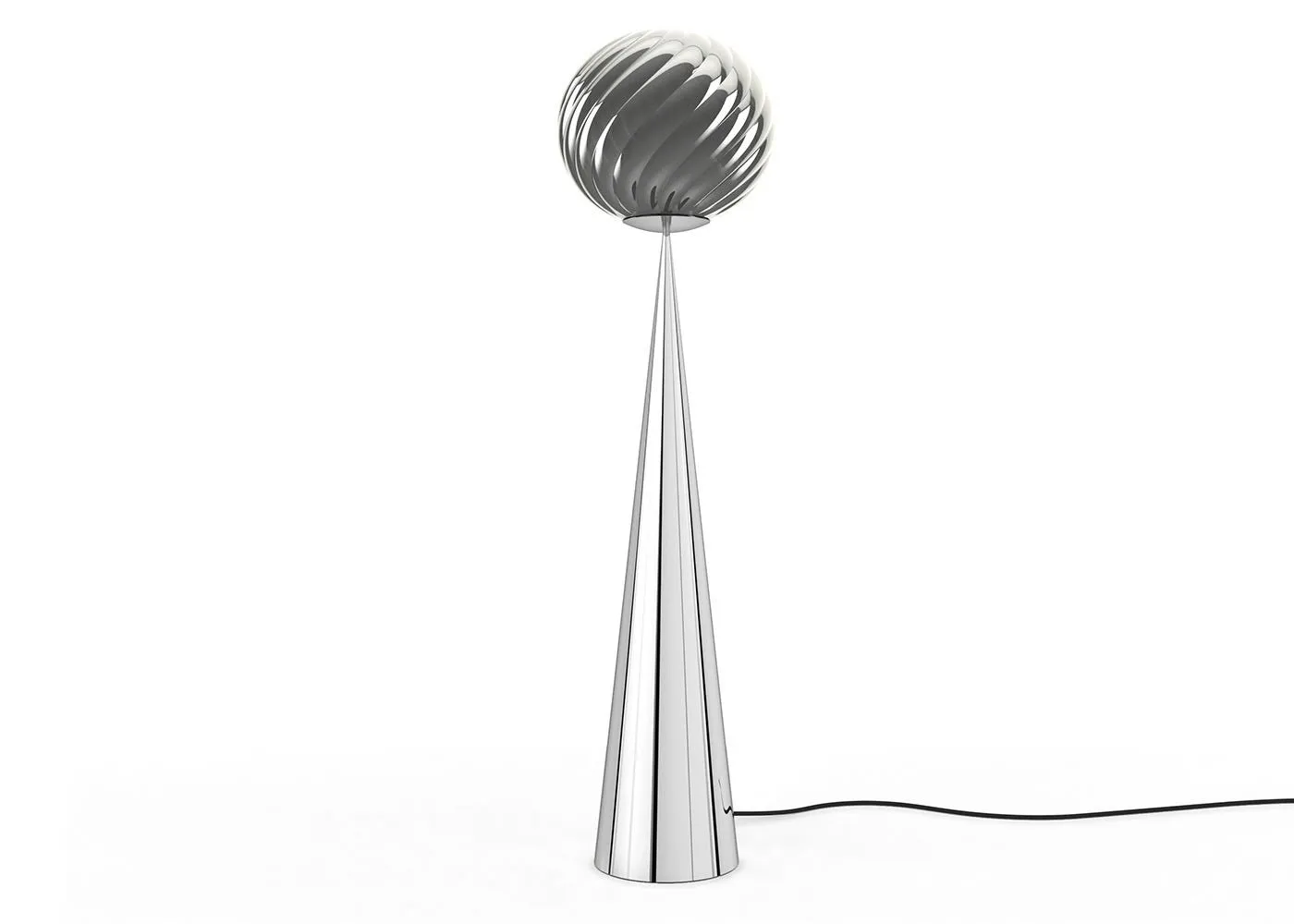 Tom Dixon Whirl LED Cone Fat Floor Lamp Silver/Silver 1