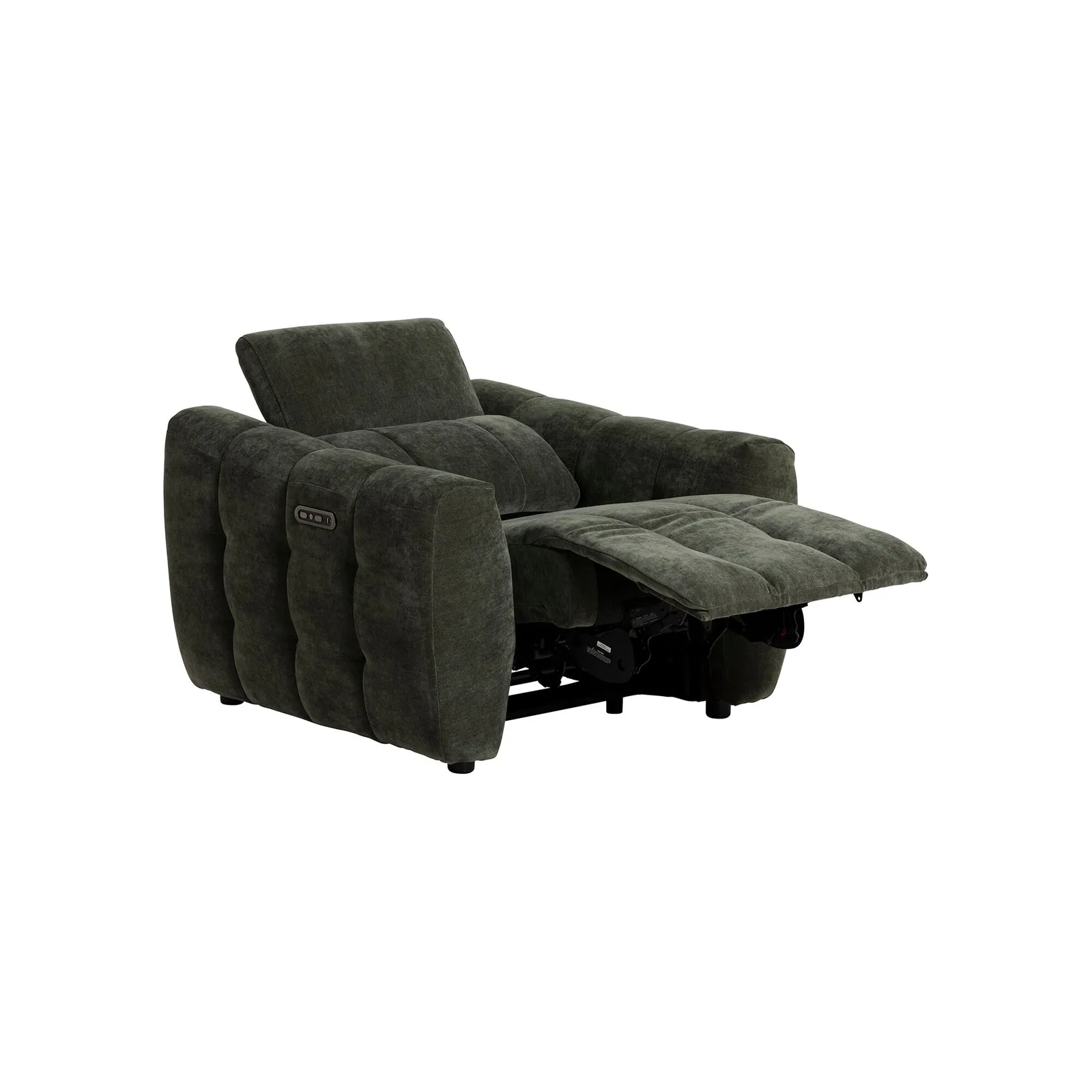 Montgomery Power Recliner Chair & Headrest, Green Fabric | Barker & Stonehouse 4