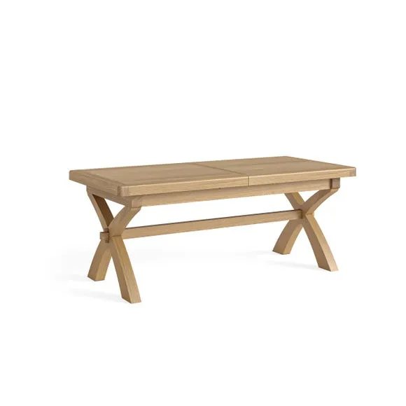 Normandy 6-8 Seater Cross Leg Extendable Dining Table 2