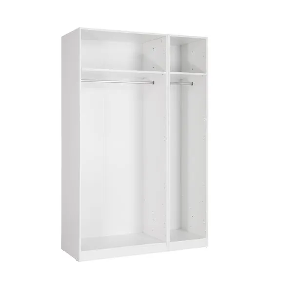 Angel Triple Wardrobe, White High Gloss & Mirrored 2
