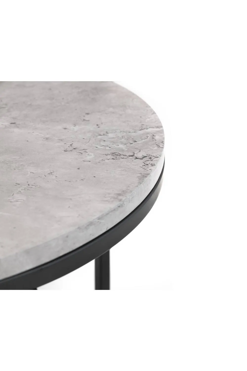 Julian Bowen Staten Round Nest of 2 Coffee Tables in Grey 6