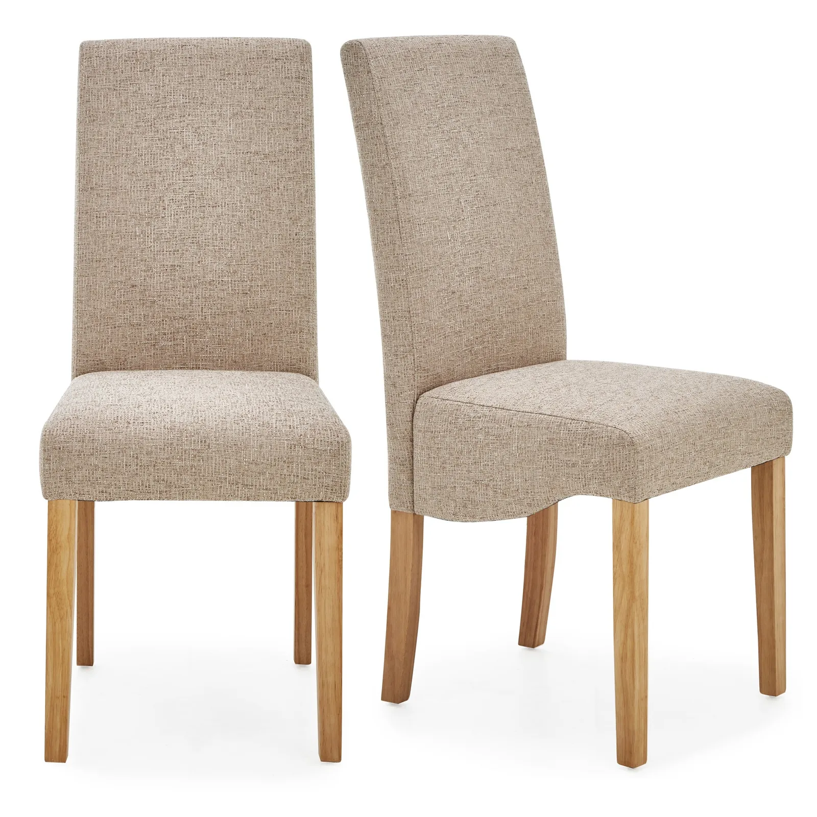 Ethan Set of 2 Dining Chairs Natural Boucle Natural