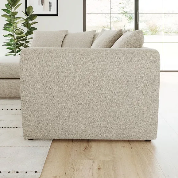 Blake Basket Weave Texture Corner Chaise Sofa 2