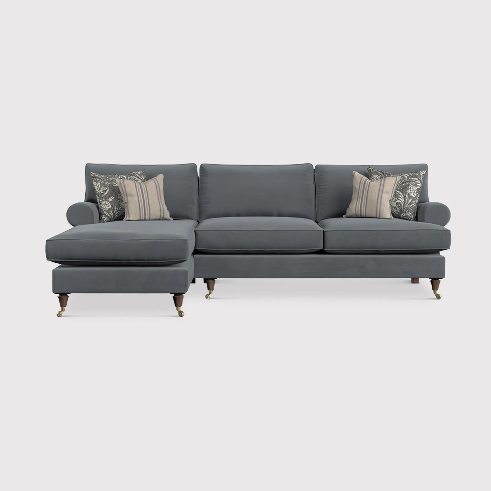 English Heritage Finch Large Lhf Chaise Sb, Grey Fabric | Barker & Stonehouse