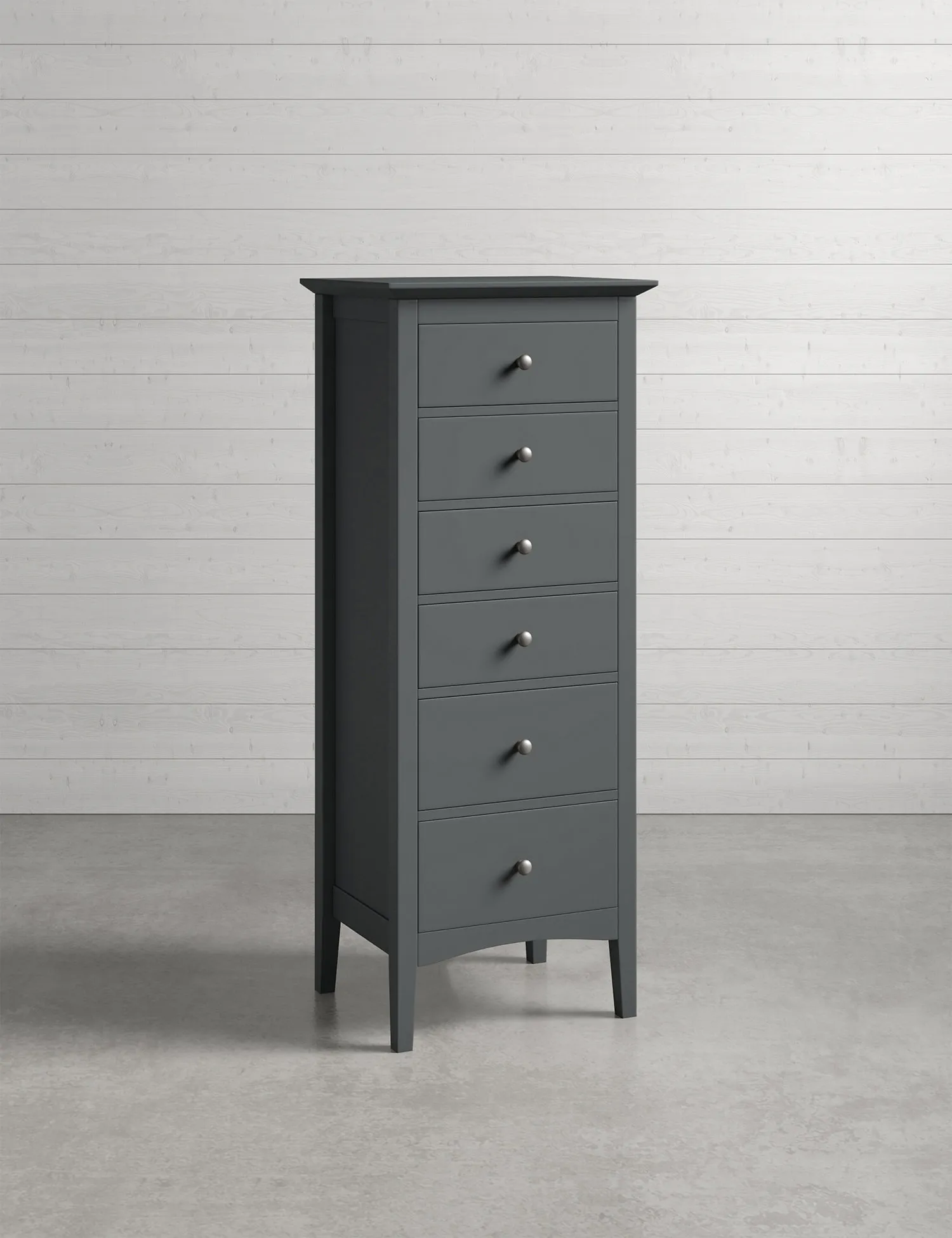 M&S Hastings Dark Grey Tall 6 Drawer Chest, Dark Grey