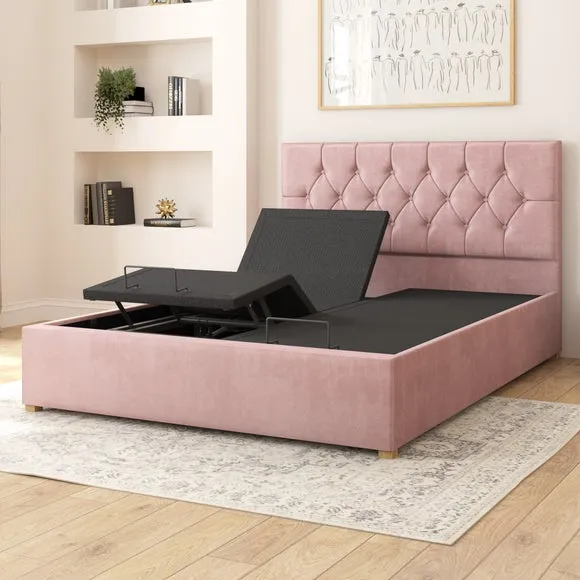Olivier Plush Velvet Adjustable Bed 3