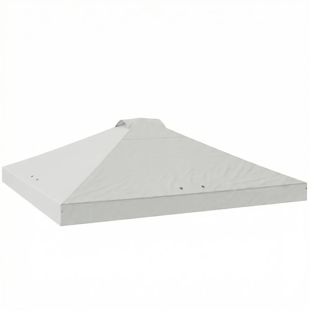 OUTSUNNY Gazebo Roof Replacement UV50+ Waterproof for 3 x 3 m Frame in White 2