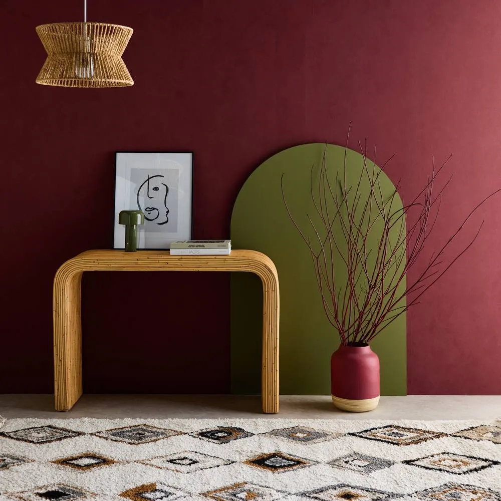 sweeek Natural rattan console, 110cm in Beige