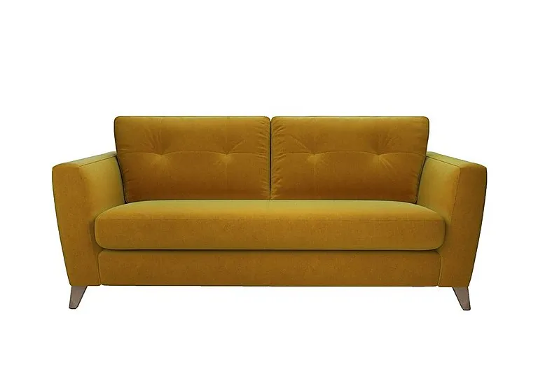 Hermione 3 Seater Fabric Sofa - Golden Spice