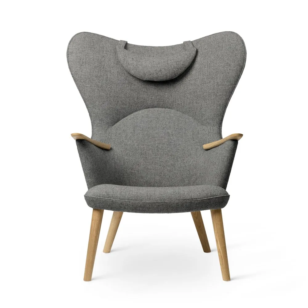 Carl Hansen & Son CH78 Lounge Chair with head rest, Oak/Fiord 0151