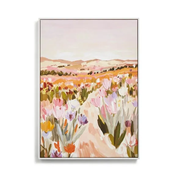 Tulip Fields Hand Finished Framed Canvas 3