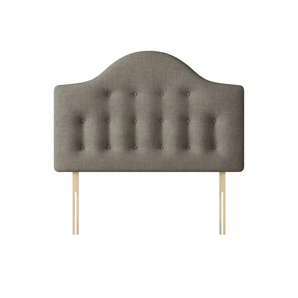 Victor - Single - Buttoned Headboard - Dark Grey - Fabric - 3ft - Happy Beds 1