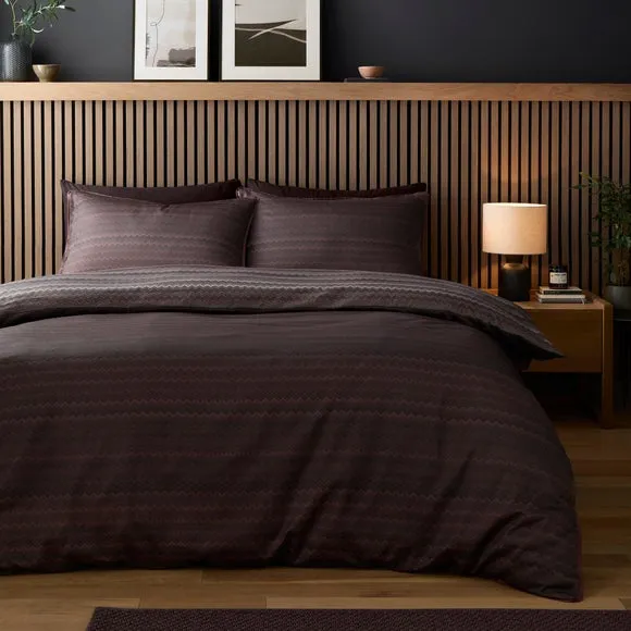 Appletree Chevron Stripe 100% Cotton Duvet Cover & Pillowcase Set 2