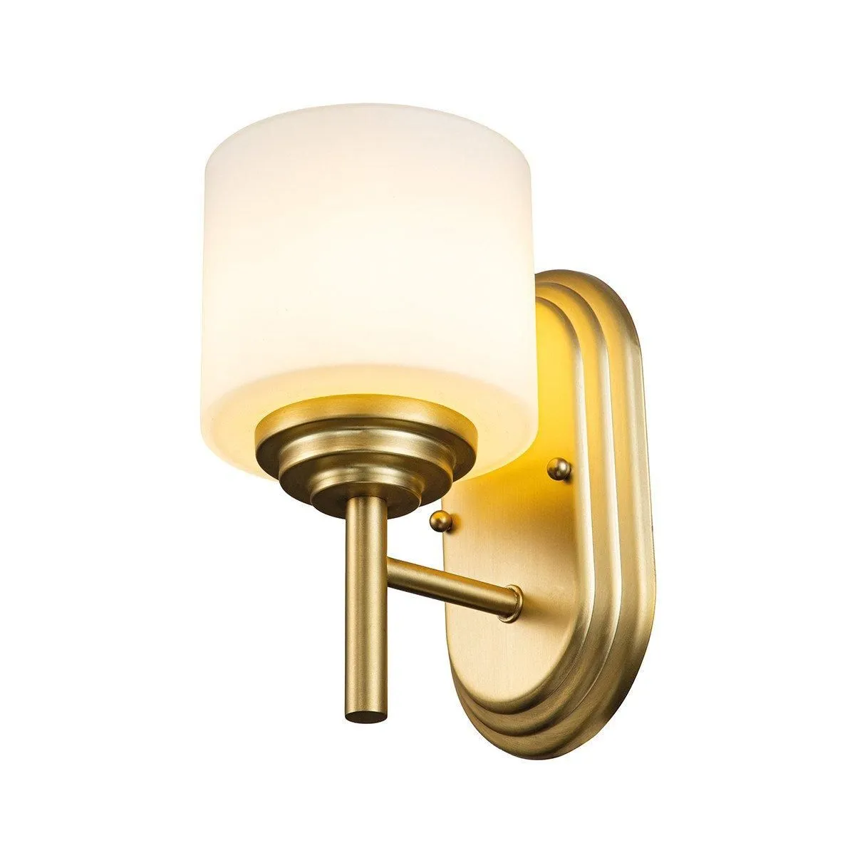 Netlighting Feiss Malibu Wall Lamp Brushed Brass IP44 in Yellow