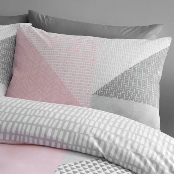 Catherine Lansfield Larsson Geo Reversible Duvet Cover and Pillowcase Set 2