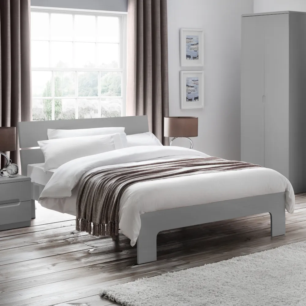 Manhattan Grey Wooden Bed Frame - 4ft6 Double