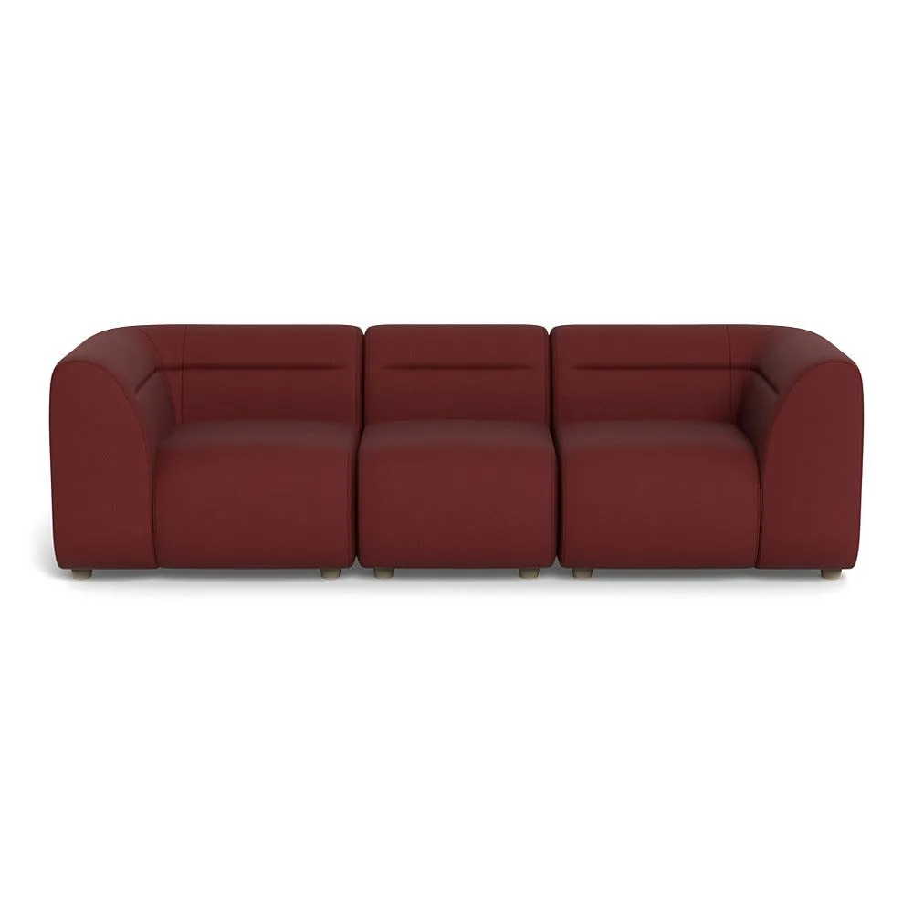 Heal's Lilli 3 Seater Sofa Capelo Linen-Cotton Etruscan Red Natural Feet