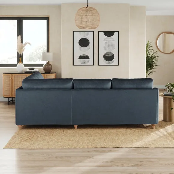Hattie Matte Plush Velvet Corner Sofa 3