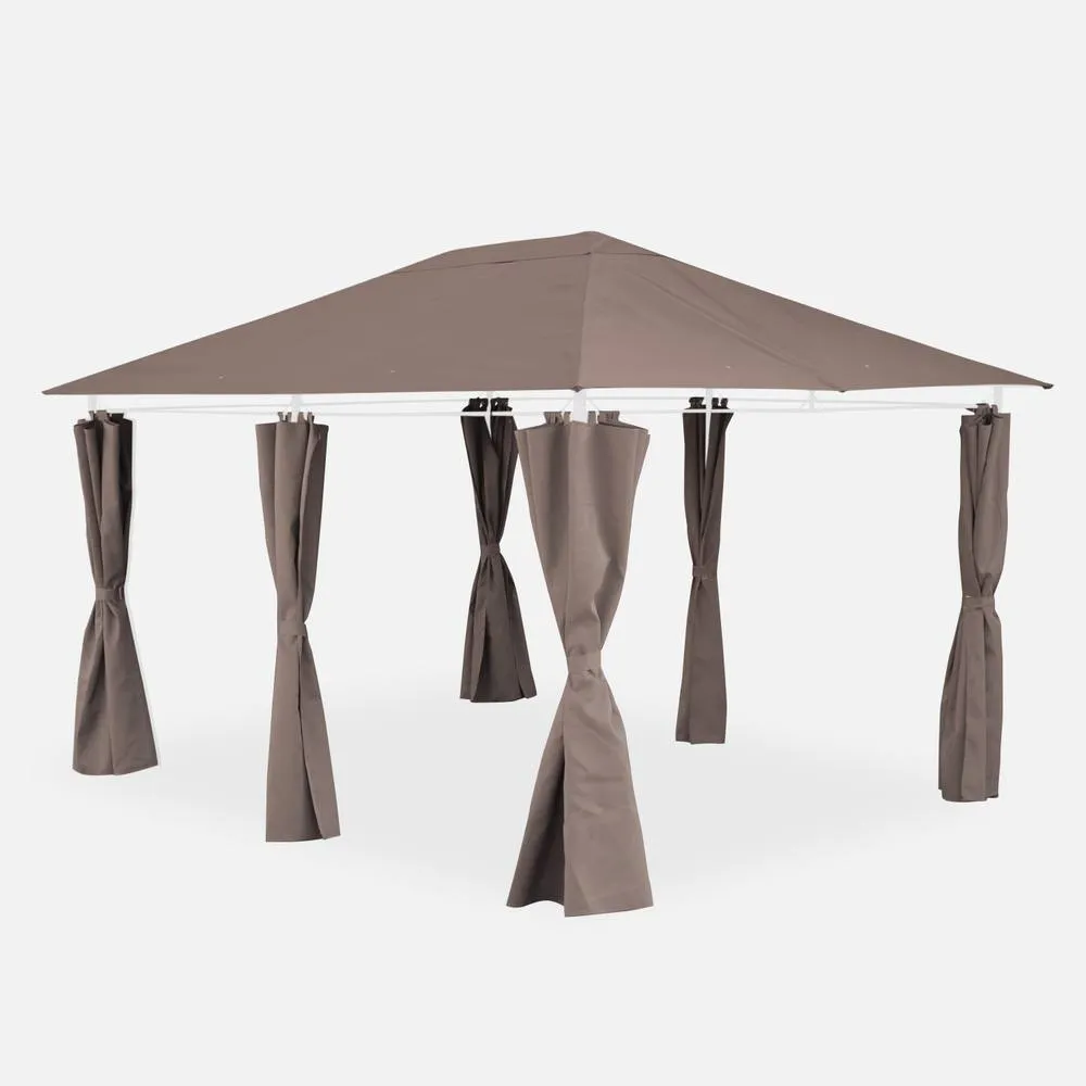 sweeek 3x4m Canopy Roof & Side Curtain Kit in Medium Beige