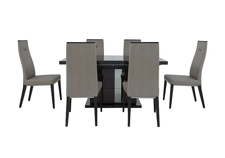 Avellino Extending Dining Table and 6 Chairs - 210-cm