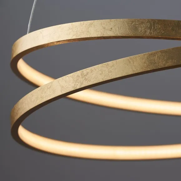 Vogue Scribble Integrated LED Gold Hoop Ceiling Light 4