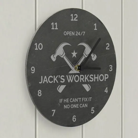 Personalised Tools Slate Clock 5