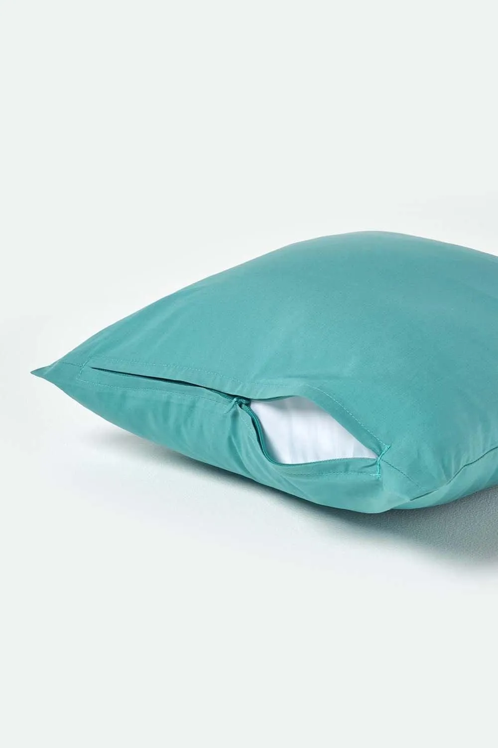 Homescapes Continental Egyptian Cotton Pillowcase 200 TC, 40 x 40 cm in Teal 3