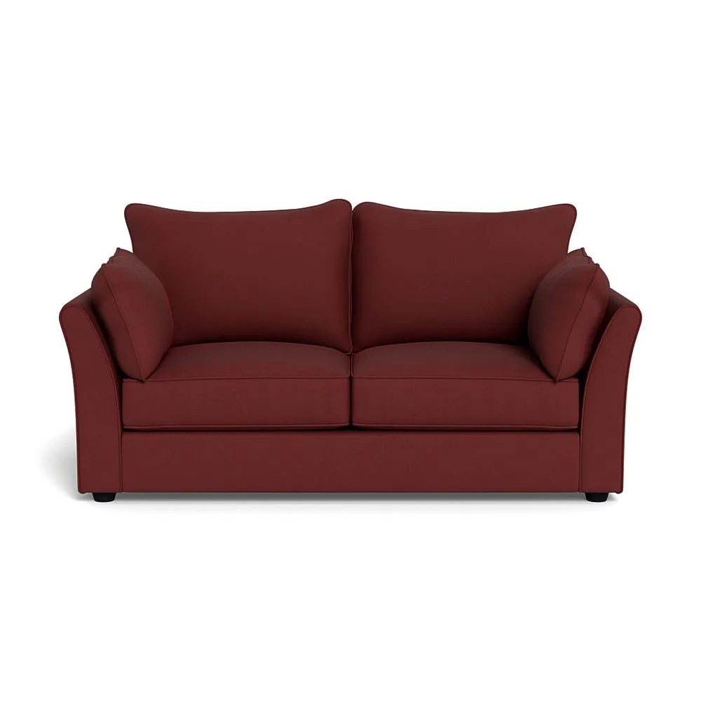 Heal's Tailor 3 Seater Sofa Capelo Linen-Cotton Etruscan Red Black Feet