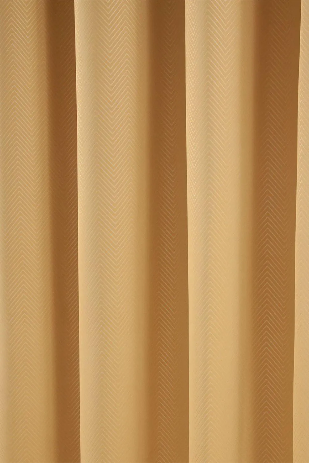Homescapes Herringbone Blackout Curtains Pair Eyelet Style in Yellow 4