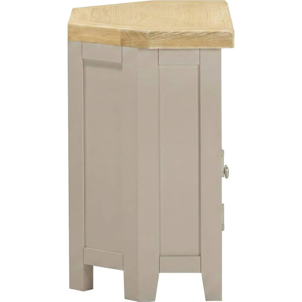Seconique Windsor Corner Tv Unit (Fully Assembled) - Putty/Oak in Beige 5