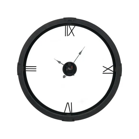 Vermont Light Walnut Wood Veneer Open Face Round Wall Clock 5