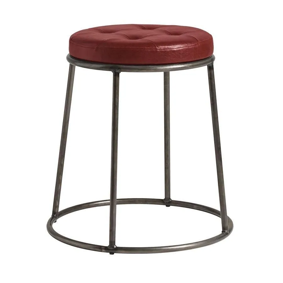 netfurniture Ducat 45 - Clear Lacquered Metal Frame - Vintage Red Seat in Dark Red