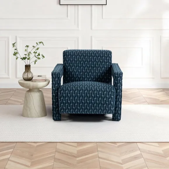 Tatee Cut Velvet Modern Accent Chair
