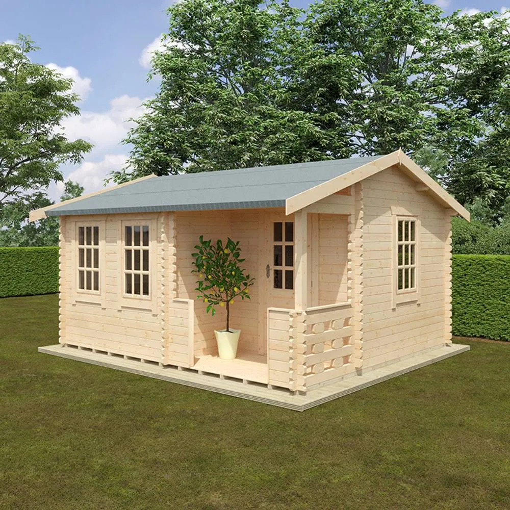 Buttercup Farm 16x14 The Gyles 44mm Cabin - L475 x W415 x H282.2 cm in Natural 5