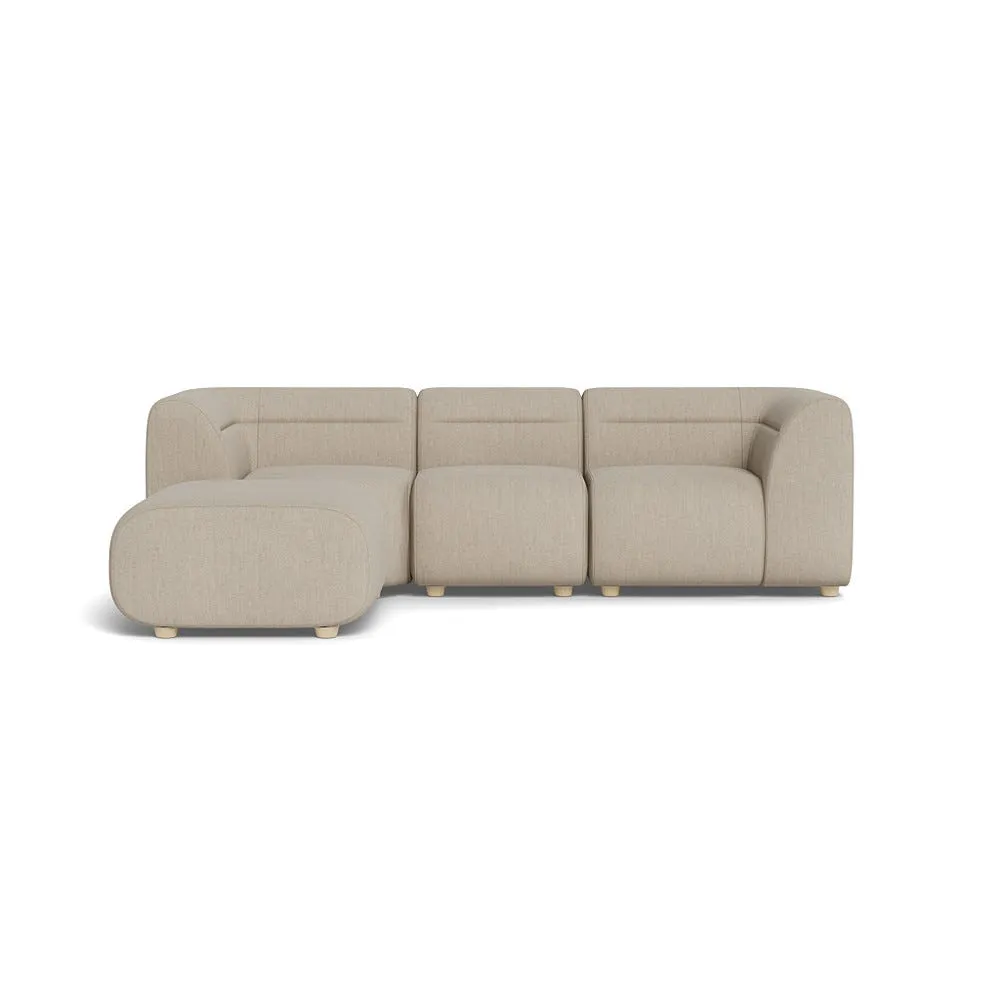 Heal's Lilli Left Hand Facing Corner Sofa Broadweave Putty Natural Beech Feet 1