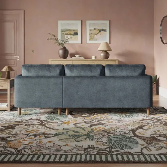 Max Soft Tonal Chenille Corner Chaise Sofa 2