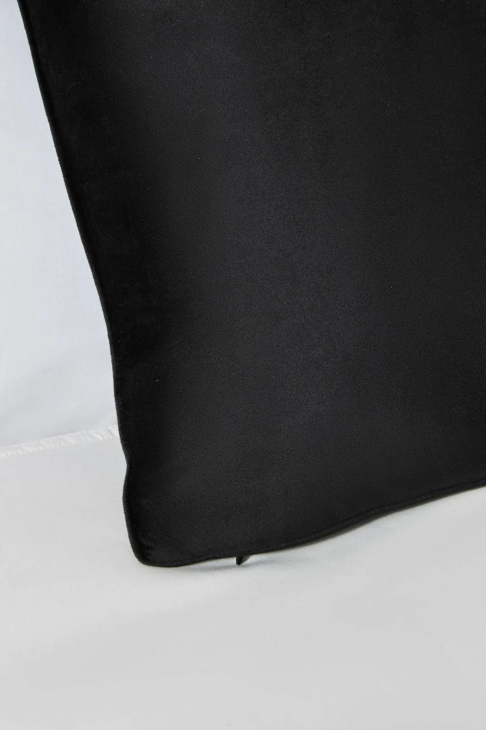 BHS Large Velour Piped Cushion in Black 2