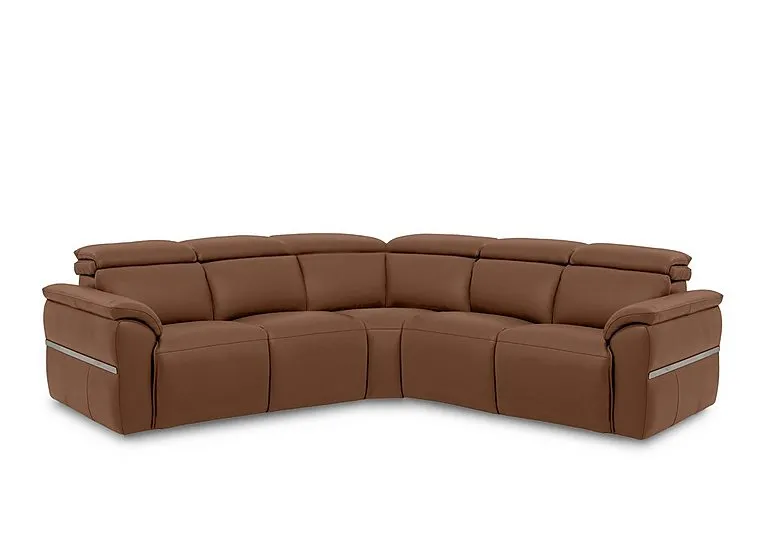 Dolomite Large Leather Corner Sofa - Montana Butterscotch