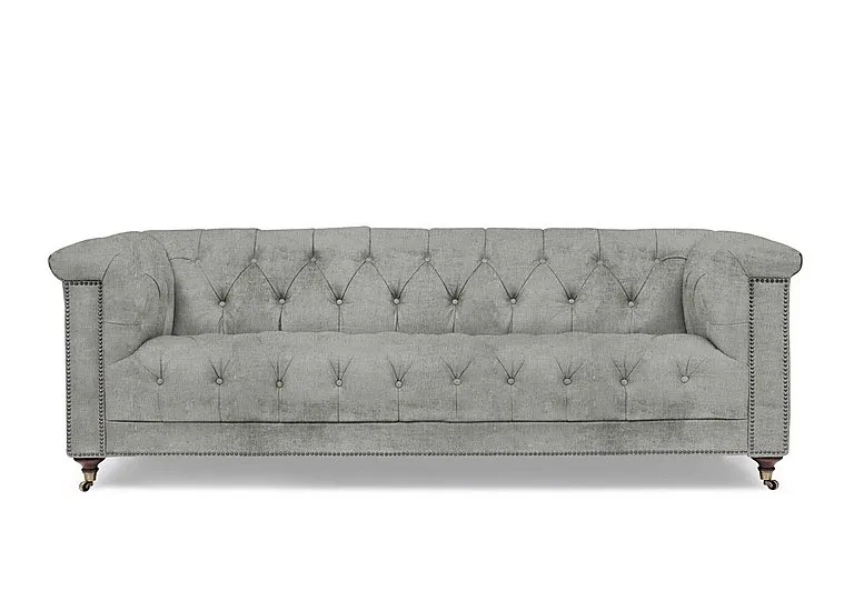 Wallace 4 Seater Fabric Chesterfield Sofa - Doves Tale