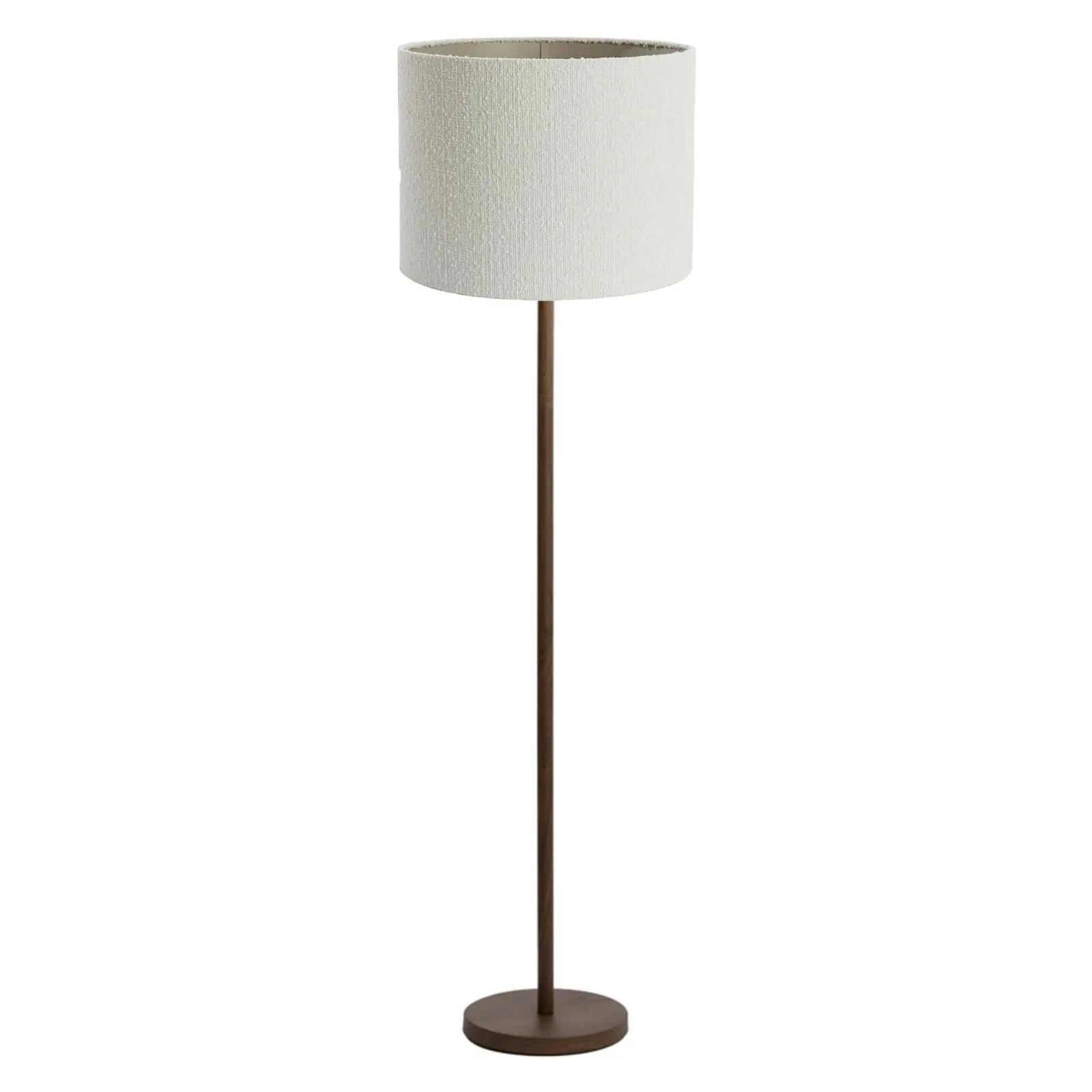Dark Wood Effect Floor Lamp, Brown Metal | Barker & Stonehouse