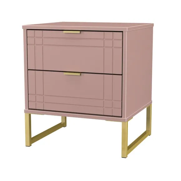 Darlton 2 Drawer Bedside Table 4
