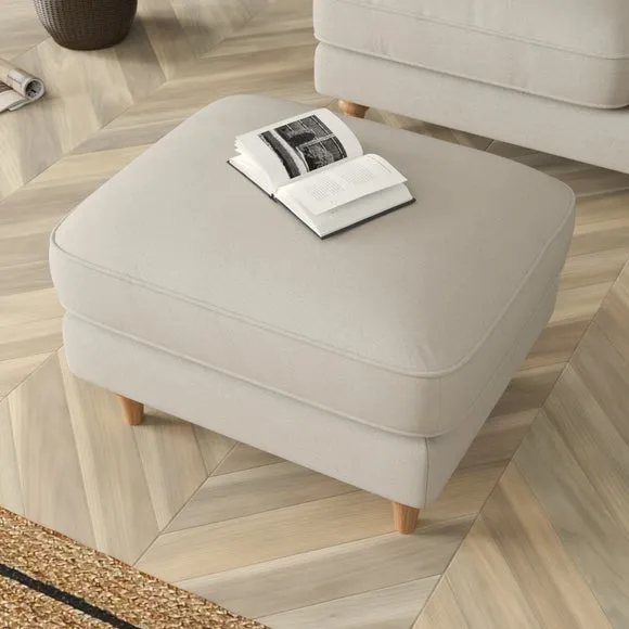 Beatrice II Luna Fabric Footstool 2
