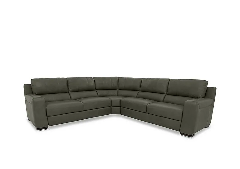 Viali Leather Large Corner Sofa