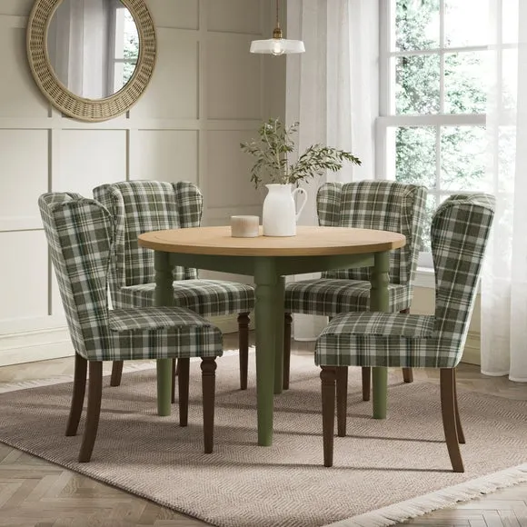 Charnwood Set of 2 Checked Dining Chairs 1