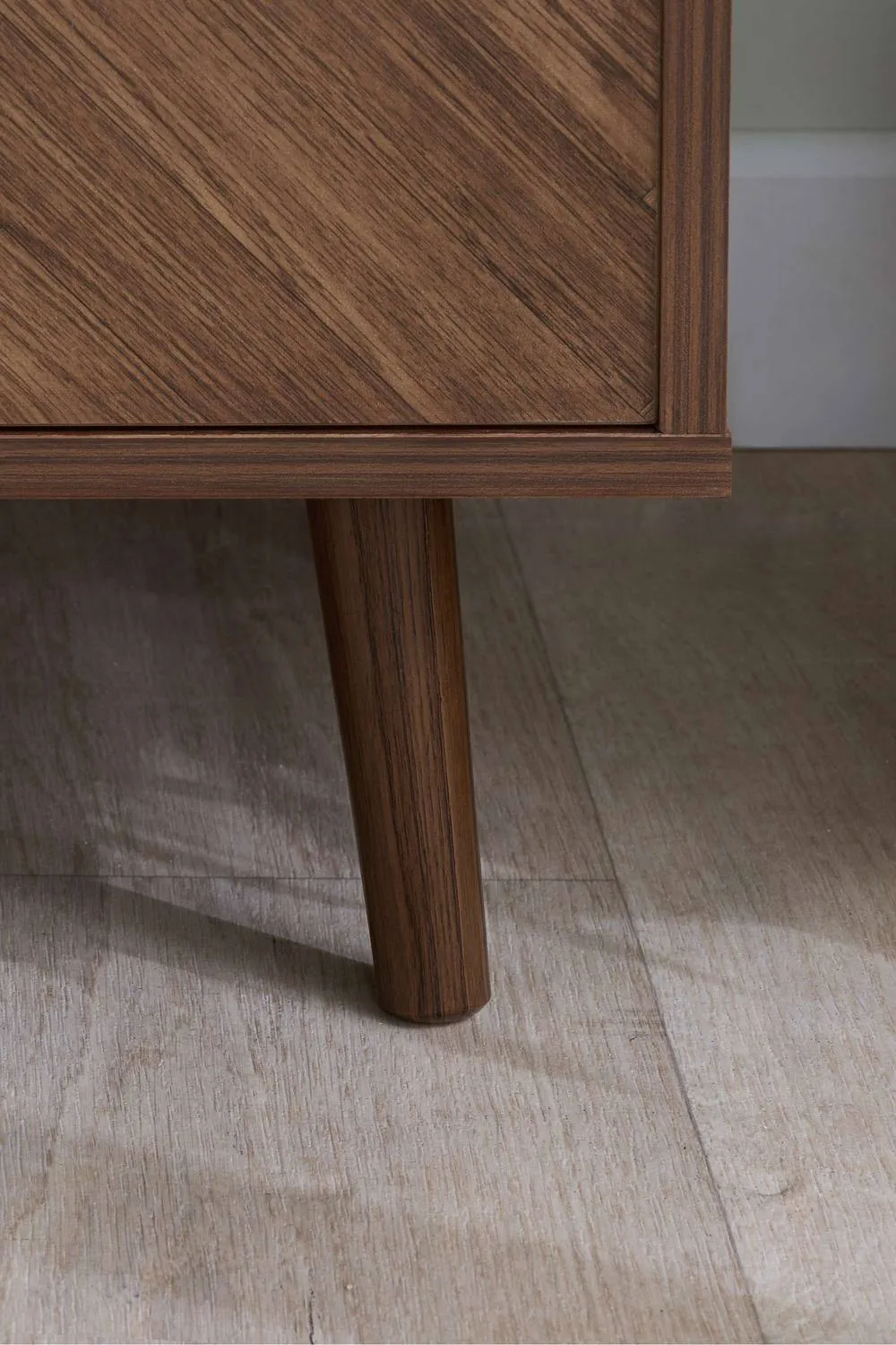 Birlea Herringford Large TV Unit Entertainment Stand Walnut Parquet Design in Brown 4