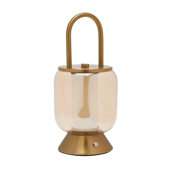Hestia Lantern Rechargeable Colour Changing LED Touch Table Lamp