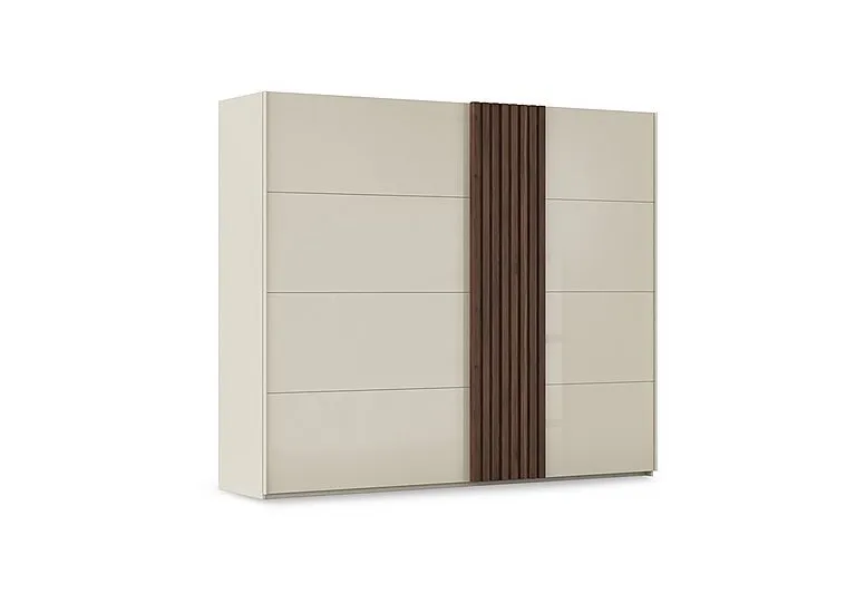 Estella 262cm 2 Door Glass Sliding Wardrobe - Bedroom Furniture - In Time for Christmas