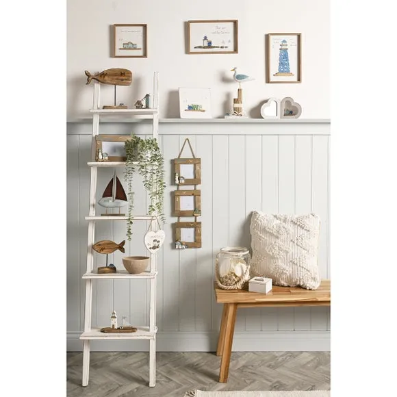 Love Life By The Sea Driftwood & Sea Glass Hanging Triple Multi Photo Frame 6