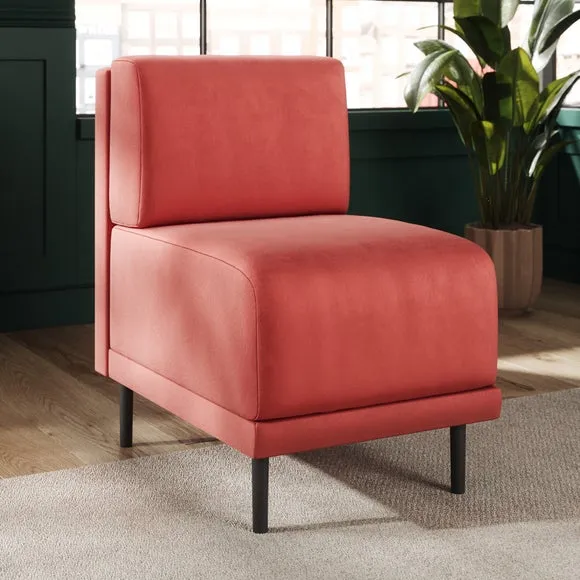 Mae Small Dining Bench, Matte Plush Velvet 2