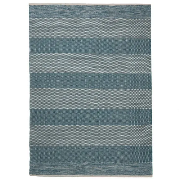 Diamond Flatweave Stripe Wool Rug 5